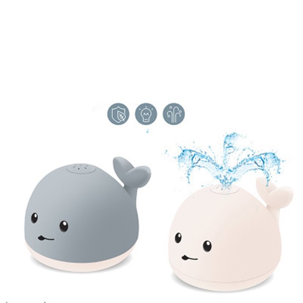 Whale Bath Toy - Floating Water Spray with LED Lights & Music for Baby Bathtub Fun