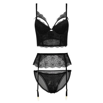 Lace Underwire Bra Set - 3/4 Cup Support with Adjustable Straps