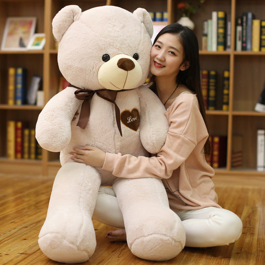 Oversized Plush Teddy Bear with Ribbon & Rose – Soft Stuffed Animal Gift Toy