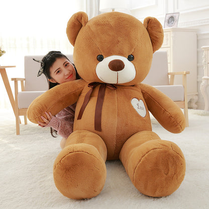 Oversized Plush Teddy Bear with Ribbon & Rose – Soft Stuffed Animal Gift Toy