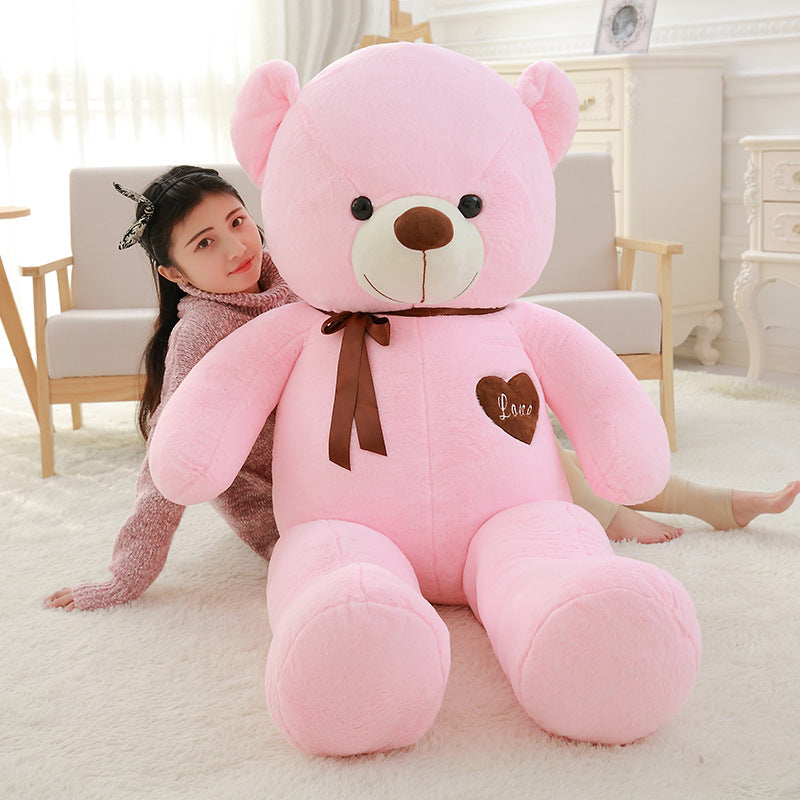 Oversized Plush Teddy Bear with Ribbon & Rose – Soft Stuffed Animal Gift Toy