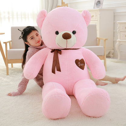 Oversized Plush Teddy Bear with Ribbon & Rose – Soft Stuffed Animal Gift Toy