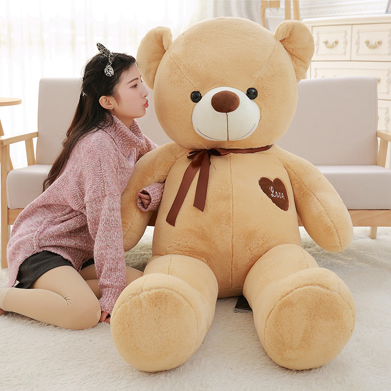 Oversized Plush Teddy Bear with Ribbon & Rose – Soft Stuffed Animal Gift Toy