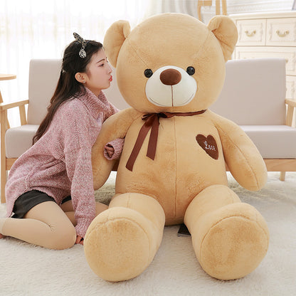 Oversized Plush Teddy Bear with Ribbon & Rose – Soft Stuffed Animal Gift Toy