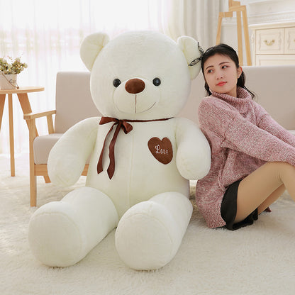 Oversized Plush Teddy Bear with Ribbon & Rose – Soft Stuffed Animal Gift Toy