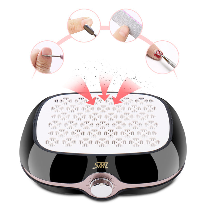 Professional Nail Dust Collector with Screw-On Filter - 40W Manicure Vacuum System