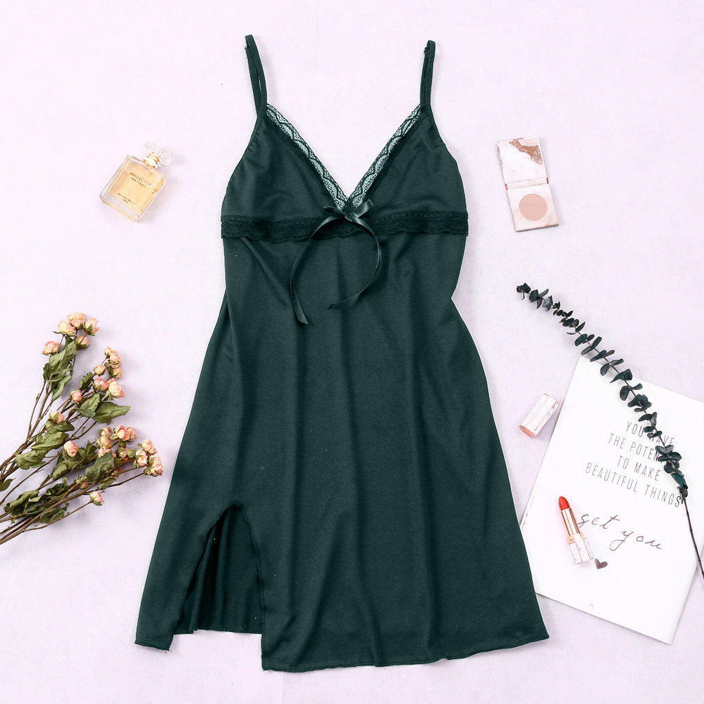 Lace Suspender Nightgown - Elegant Sleepwear Chemise