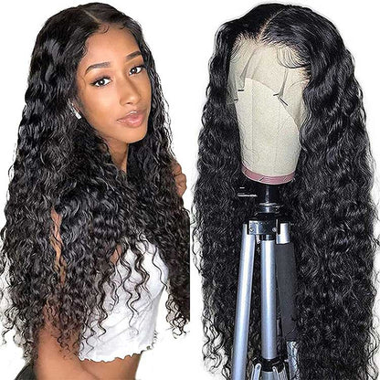 Burmese Human Hair Wig - Small Curly Texture with T-Type Front Lace