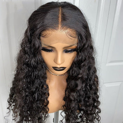 Burmese Human Hair Wig - Small Curly Texture with T-Type Front Lace