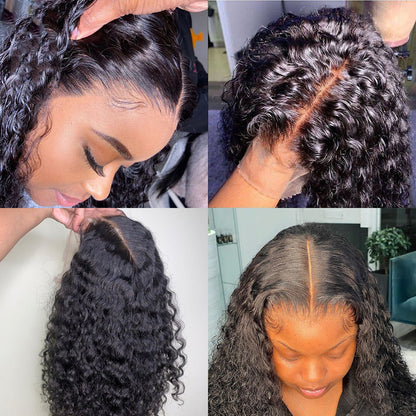 Burmese Human Hair Wig - Small Curly Texture with T-Type Front Lace