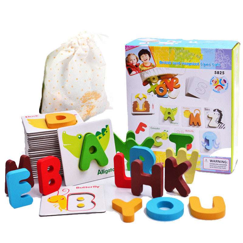 Wooden Alphabet Puzzle Toy for Toddlers – Early Learning Letter & Number Board