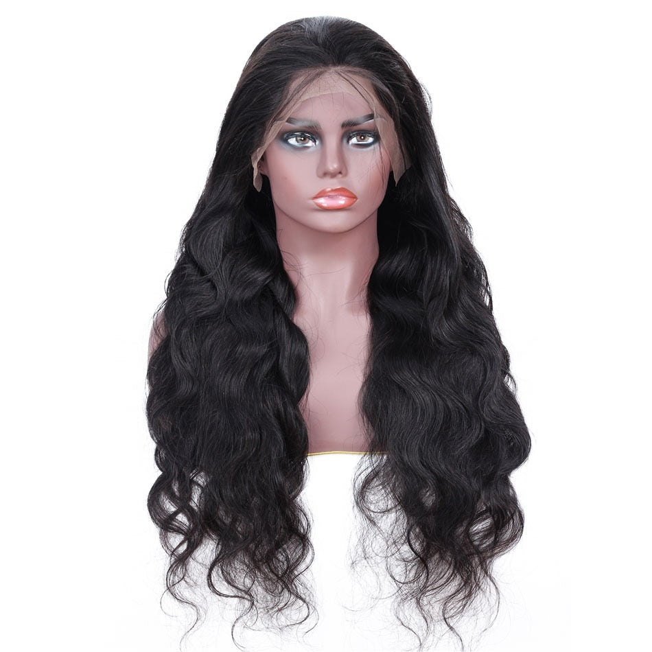 Body Wave Human Hair Lace Front Wig - 13x4 Hand-Woven Natural Texture