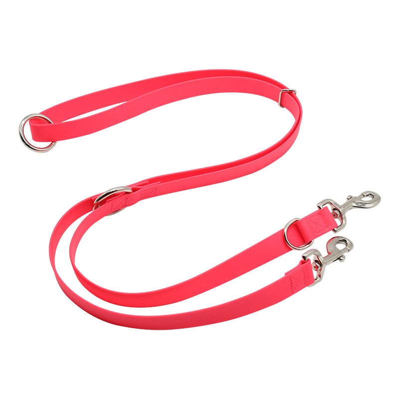 Waterproof Multifunctional Pet Leash - Durable PVC Dog Lead in 10 Colors