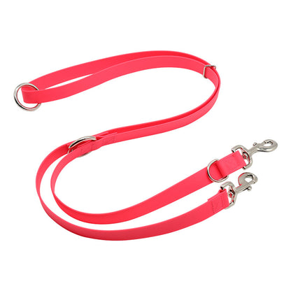 Waterproof Multifunctional Pet Leash - Durable PVC Dog Lead in 10 Colors