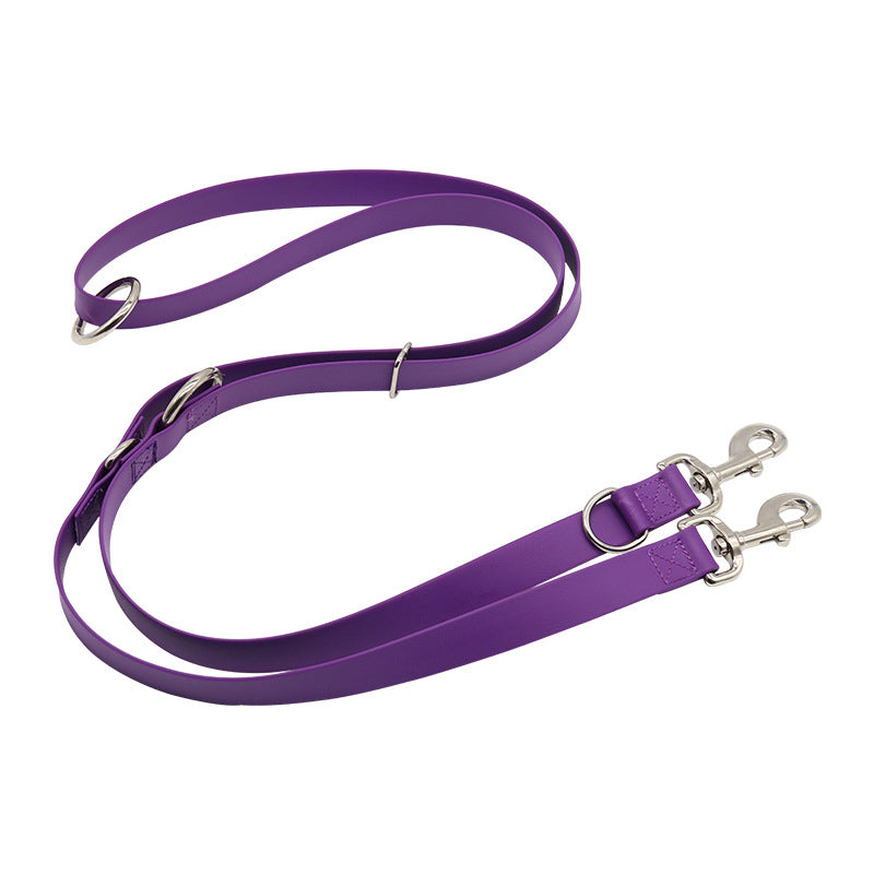 Waterproof Multifunctional Pet Leash - Durable PVC Dog Lead in 10 Colors