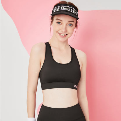 Women's High Impact Sports Bra - Wireless Full Cup Vest Style Fitness Bra