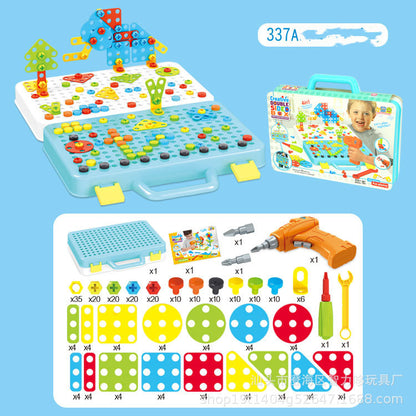 Creative Drill & Screw Building Blocks Set - Educational STEM Toy for Kids 3+