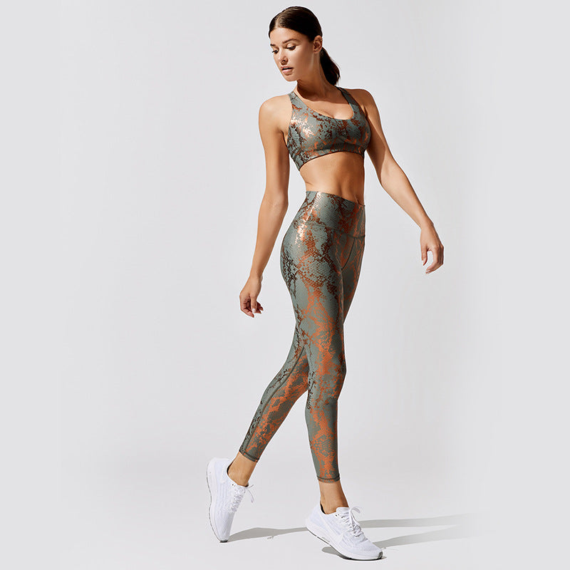Women's Two-Piece Fitness Set - Sleeveless Running Vest and Trousers