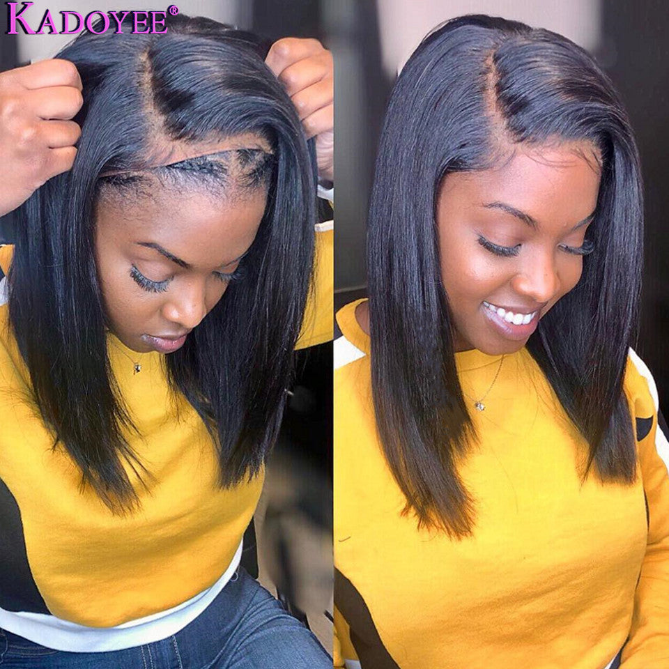 Human Hair Lace Front Wig - Natural Texture with Versatile Styling