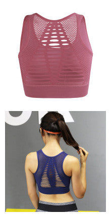 Sports Bra - Shockproof Quick-Drying Running Bra with Hollow Back Design