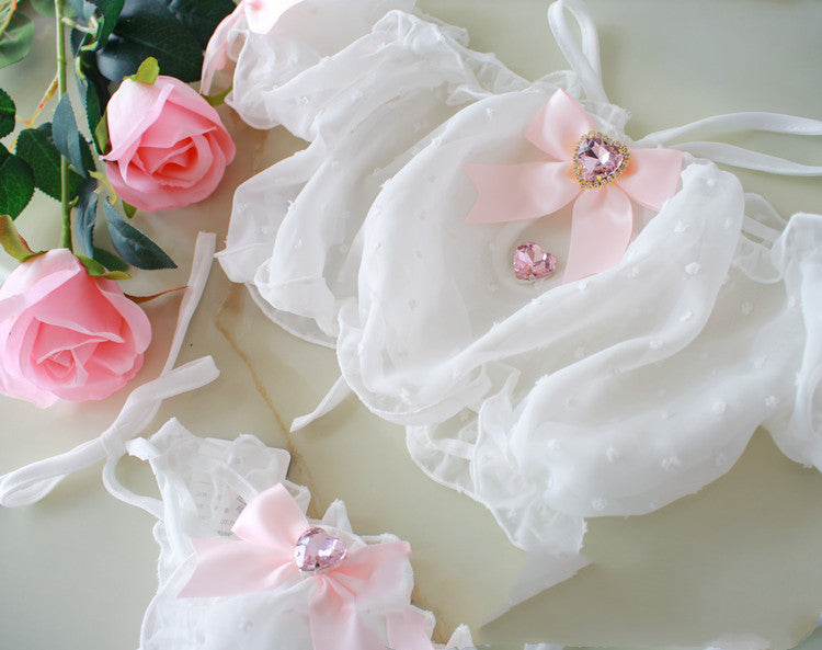 Women's Sheer Chiffon Lingerie Set - Delicate Mesh Intimate Apparel