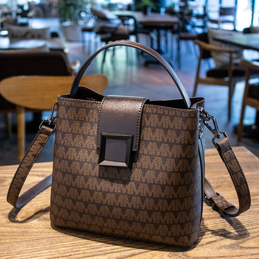 Women's Fashion Printed Bucket Bag - Large Capacity Shoulder Crossbody Handbag