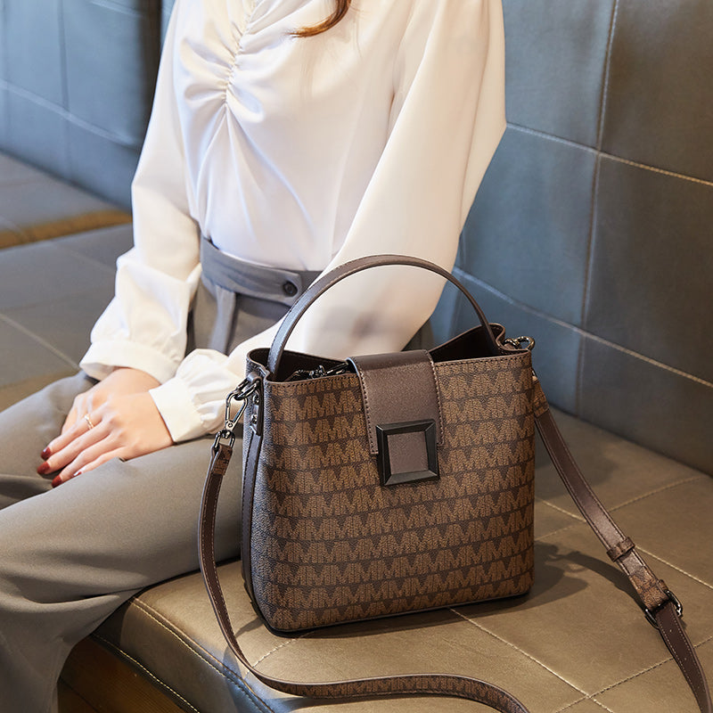 Women's Fashion Printed Bucket Bag - Large Capacity Shoulder Crossbody Handbag