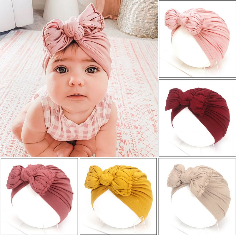 Baby Turban Hat - Soft Knitted Headwrap for Newborns & Toddlers 0-28 Months