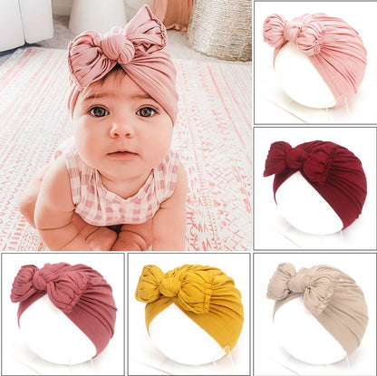 Baby Turban Hat - Soft Knitted Headwrap for Newborns & Toddlers 0-28 Months