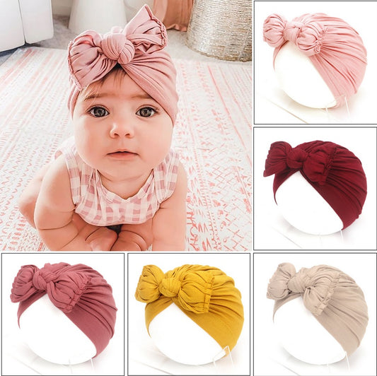 Baby Turban Hat - Soft Knitted Headwrap for Newborns & Toddlers 0-28 Months