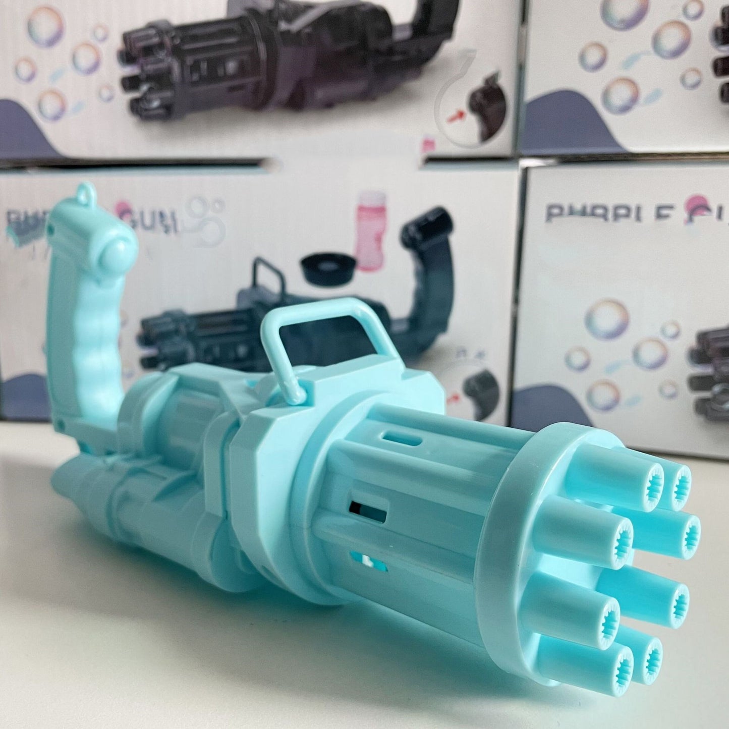 2-in-1 Bubble Machine Toy - Battery-Operated Bubble Blower & Fan for Kids