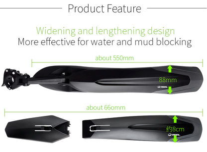 Mountain Bike Mudguard Set - Front and Rear Fenders for 24-29 Inch Bikes