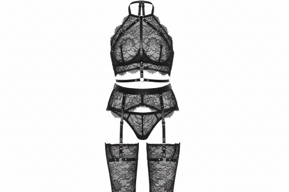 Women's Adjustable Leather Chest Harness - Gothic Body Accessory