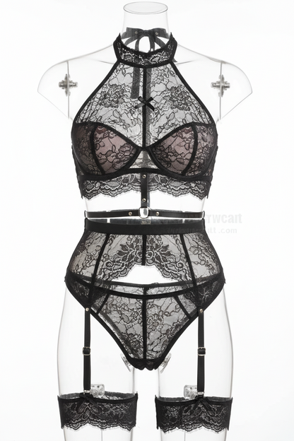 Women's Adjustable Leather Chest Harness - Gothic Body Accessory