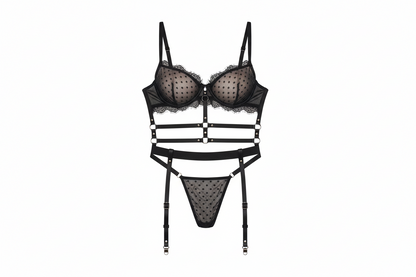 Women's Adjustable Leather Chest Harness - Gothic Body Accessory