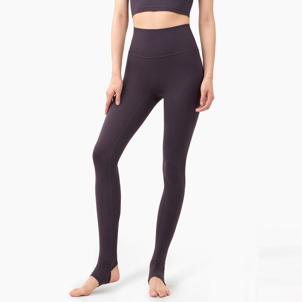 Women's Linen Yoga Fitness Pants with Step-On-Foot Design