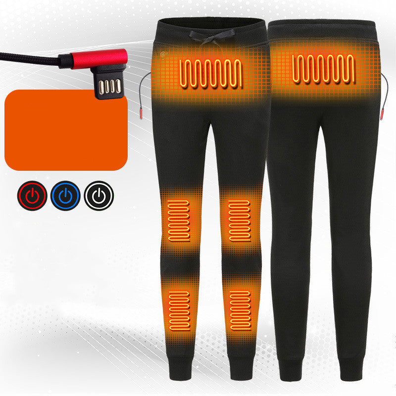 USB Heated Pants - Fleece-Lined Thermal Trousers for Women