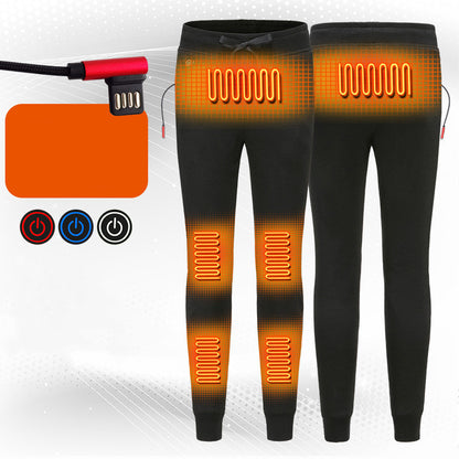 USB Heated Pants - Fleece-Lined Thermal Trousers for Women