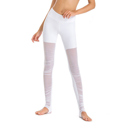 Mesh Quick-Dry Stretch Leggings - Nylon Fitness Pants for Women