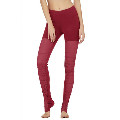 Mesh Quick-Dry Stretch Leggings - Nylon Fitness Pants for Women