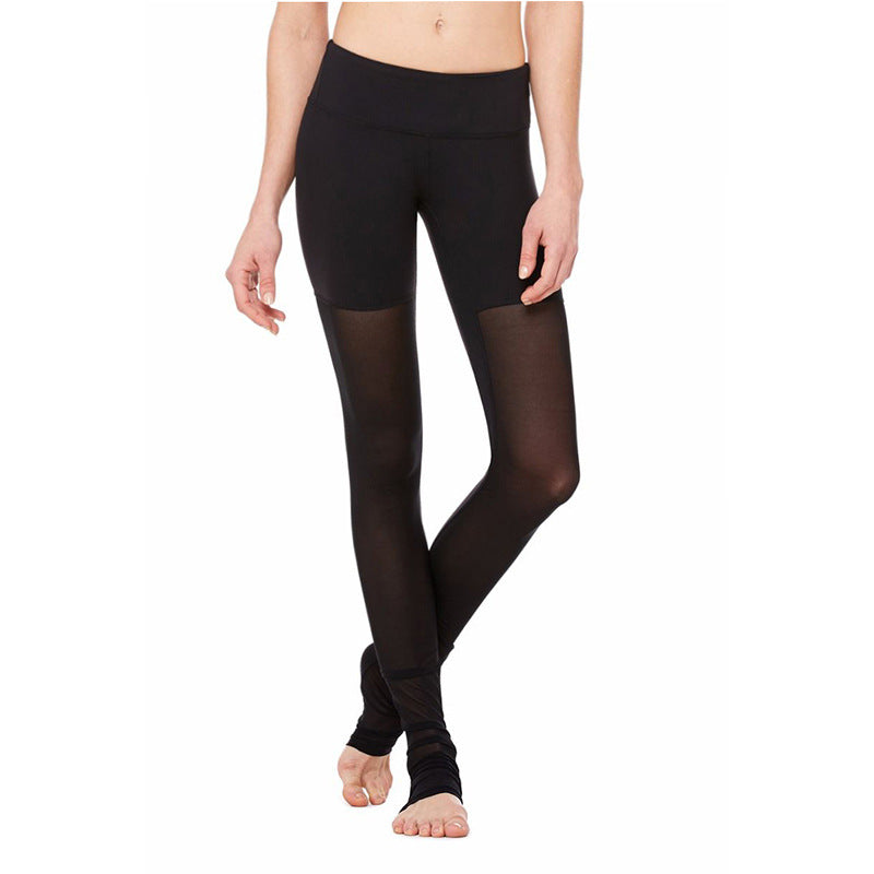 Mesh Quick-Dry Stretch Leggings - Nylon Fitness Pants for Women