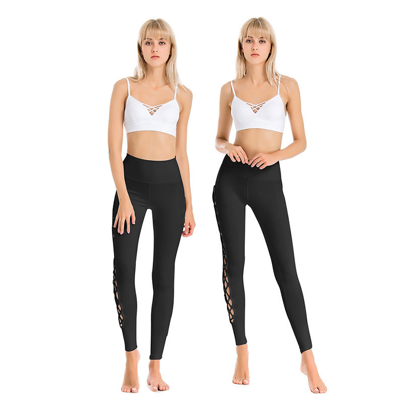 Sports Bra and Yoga Pants Set - High-Stretch Activewear with Shockproof Support
