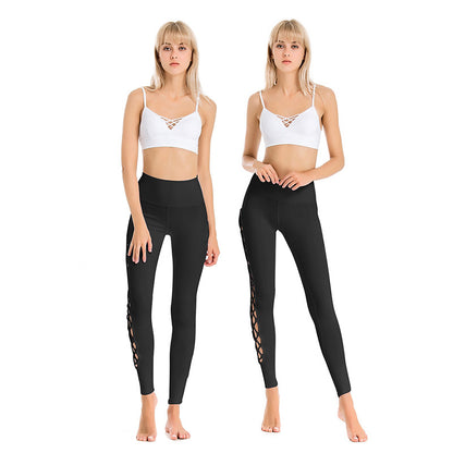 Sports Bra and Yoga Pants Set - High-Stretch Activewear with Shockproof Support