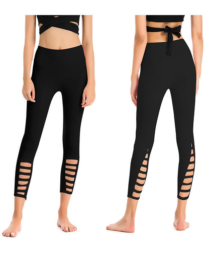 Nine-Point Yoga Pants - Quick-Dry Stretch Nylon Fitness Leggings