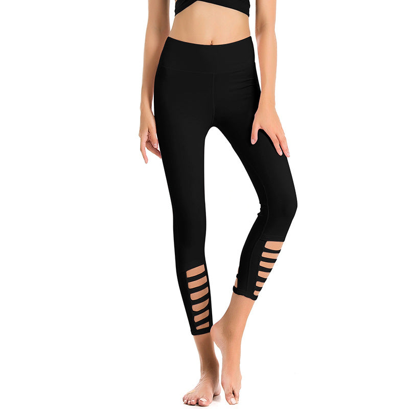 Nine-Point Yoga Pants - Quick-Dry Stretch Nylon Fitness Leggings