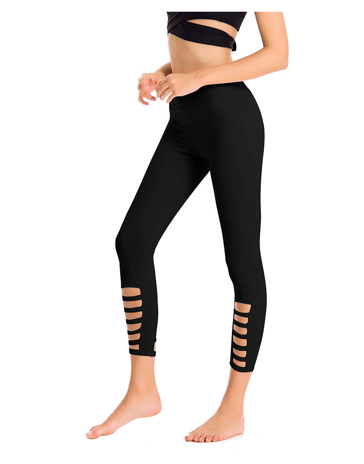 Nine-Point Yoga Pants - Quick-Dry Stretch Nylon Fitness Leggings