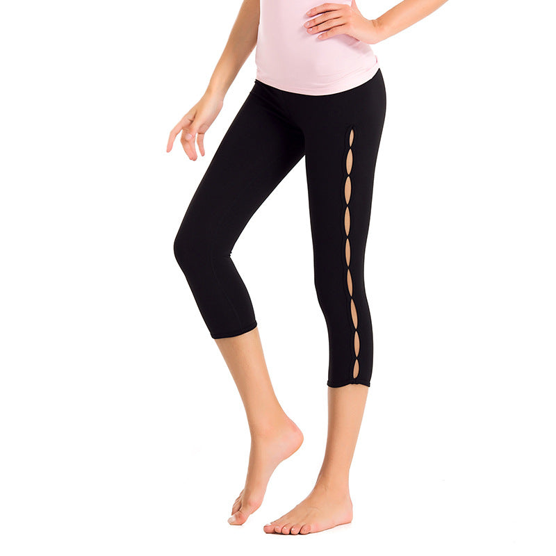 Women's High Waist Cropped Fitness Pants