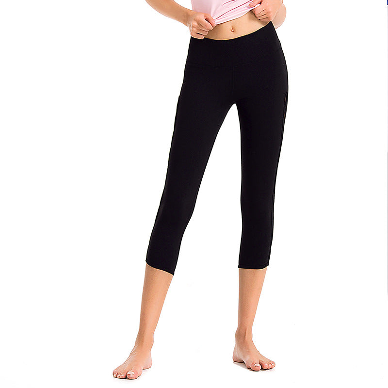 Women's High Waist Cropped Fitness Pants