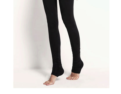 High-Waist Tummy Control Yoga Leggings - Stirrup Fitness Pants