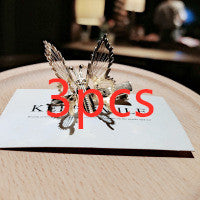Moving Butterfly Hairpin Headdress - Alloy with White Crystal Electroplating
